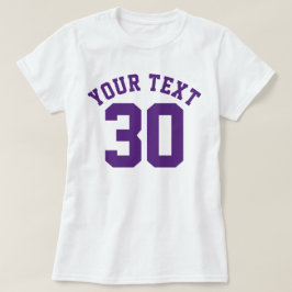 Weißer u. dunkler lila Sport-Jersey-Entwurf der T-Shirt