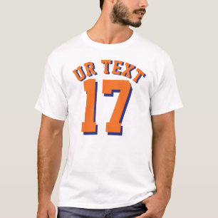 Weißer u. orange Sport-Jersey-Entwurf der T-Shirt