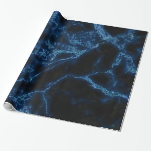 Weißer und blauer Glitzer Geschenkpapier
