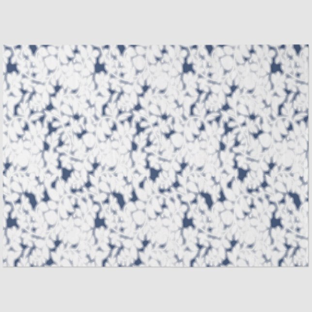 weißer und blauer Hintergrund mit einem Muster Seidenpapier (Vorderseite)