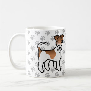 Weißer und brauner Drahthaar-Foxterrier Süßer Cart Kaffeetasse