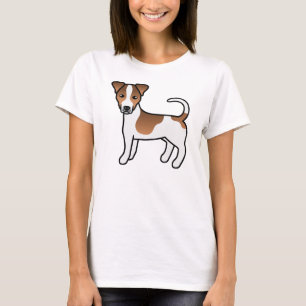 Weißer und brauner glatthaariger Jack-Russell-Terr T-Shirt