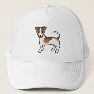 Weißer und brauner glatthaariger Jack-Russell-Terr Truckerkappe