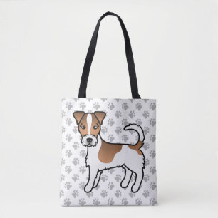 Weißer und brauner Jack-Russell-Terrier-Hund mit r