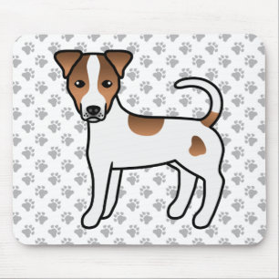 Weißer und brauner Parson-Russell-Terrier mit glat Mousepad