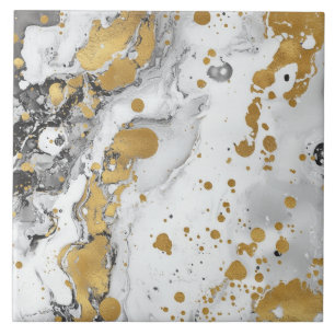 Weißer und goldener gemütlicher Weihnachts- Fliese