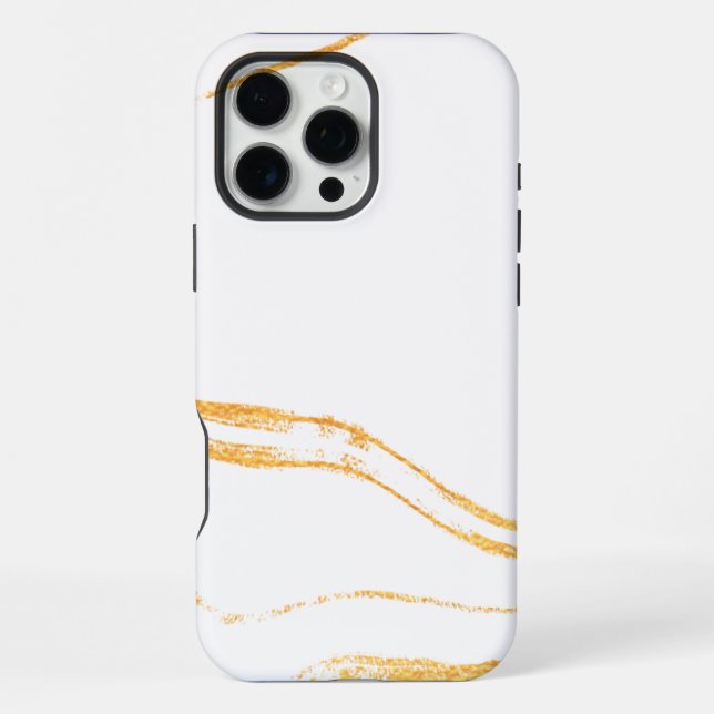 Weißer und goldener Marmor iPhone Hülle (Rückseite)