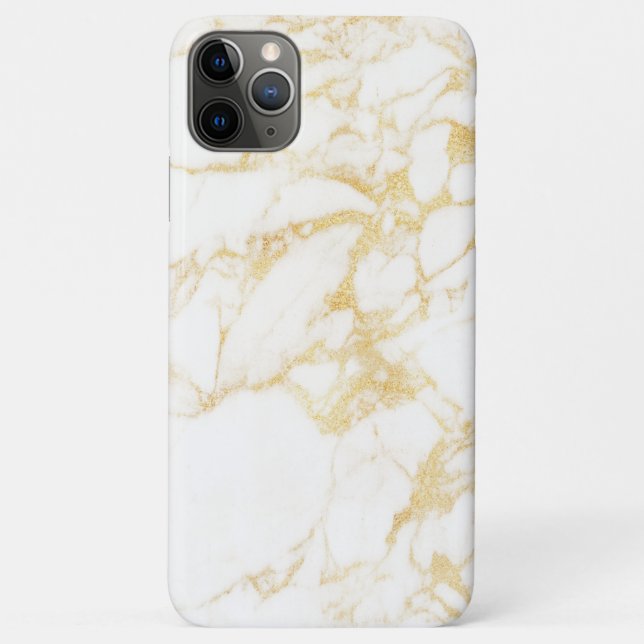 Weißer und Goldmarmor Case-Mate iPhone Hülle (Rückseite)