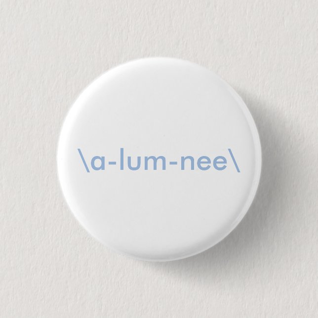 Weißer und hellblauer Student-Knopf Button (Vorderseite)