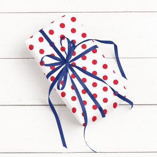 Weißer und roter Tupfen Geschenkpapier