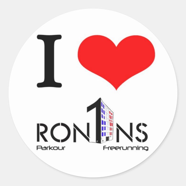 Weißer und runder Aufkleber (Vorderseite)