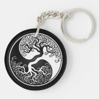 Weißer und schwarzer Baum des Lebens Yin Yang