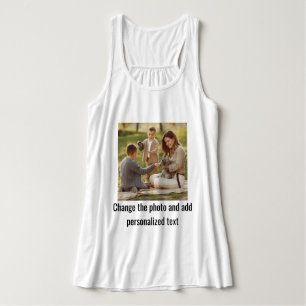 Weißer und schwarzer benutzerdefinierter Katzenmut Tank Top
