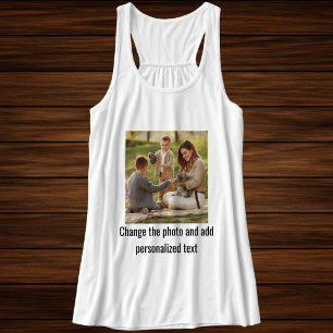 Weißer und schwarzer benutzerdefinierter Katzenmut Tank Top