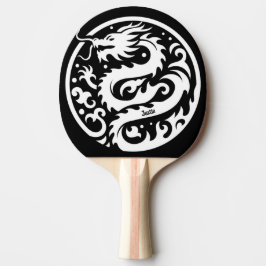 Weißer und schwarzer Drache Personalisiert Tischtennis Schläger