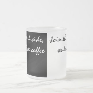 Weißer und schwarzer Kaffee Mattglastasse