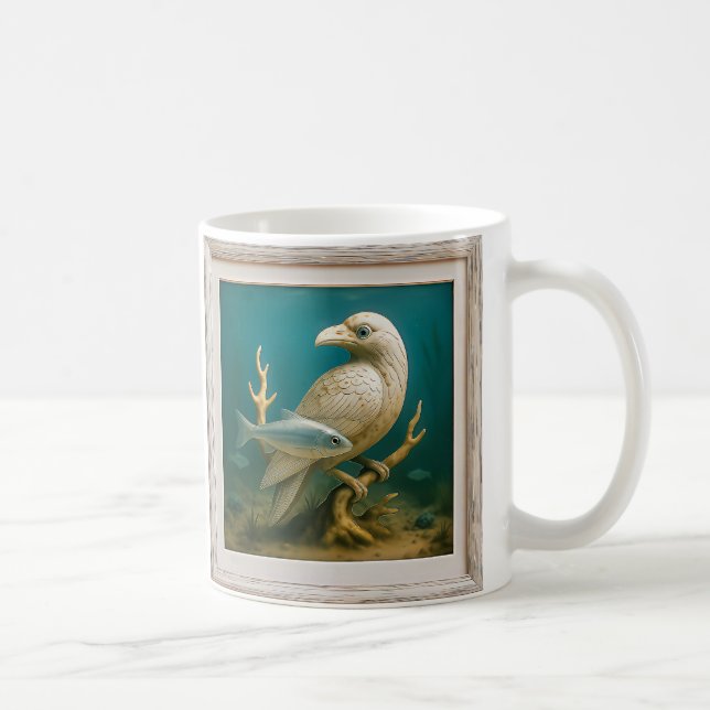 Weißer Vogel Kaffeetasse (Rechts)