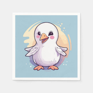 Weißer Vogel Serviette