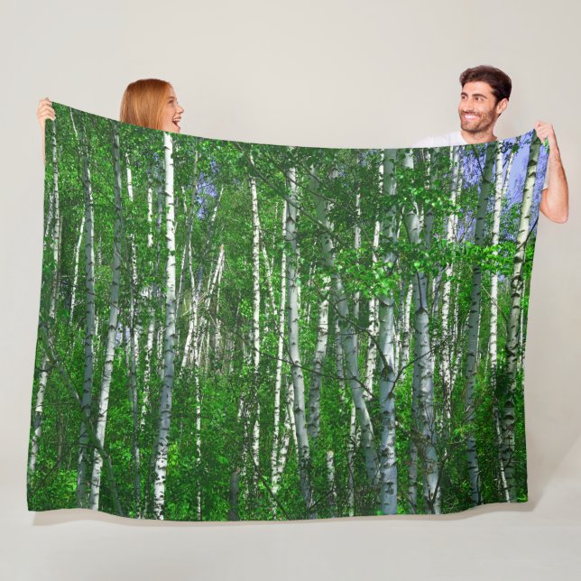 WEISSER WALD FLEECEDECKE (Beispiel)