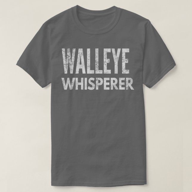 Weißer Walleye-Whisperer, Geschenk für Fischer T-Shirt (Design vorne)
