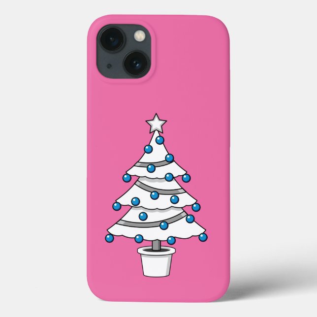 Weißer Weihnachtsbaum Case-Mate iPhone Hülle (Rückseite)