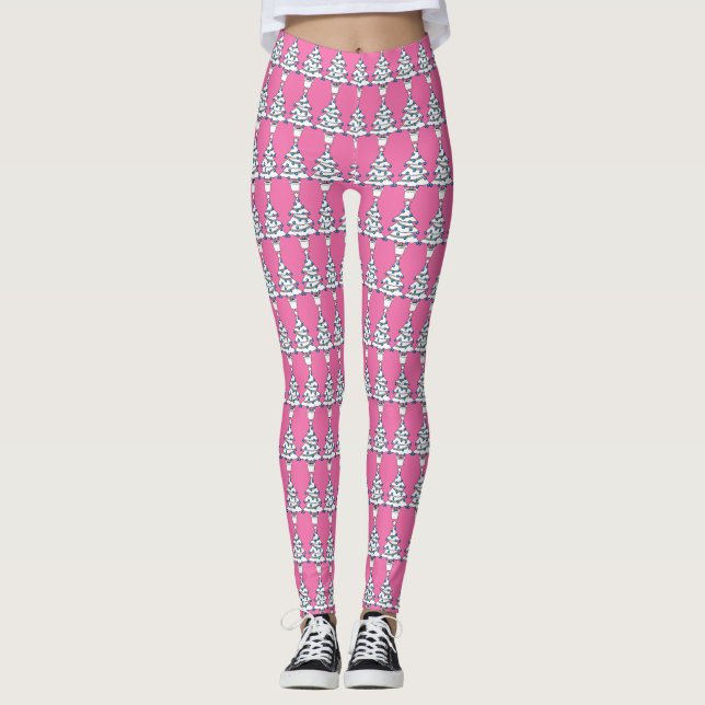 Weißer Weihnachtsbaum Leggings (Vorderseite)