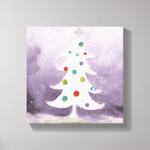 Weißer Weihnachtsbaum Leinwanddruck