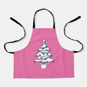 Weißer Weihnachtsbaum Schürze