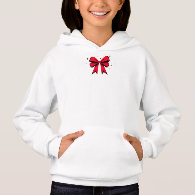 Weißer Weihnachtspulli Hoodie (Vorderseite)