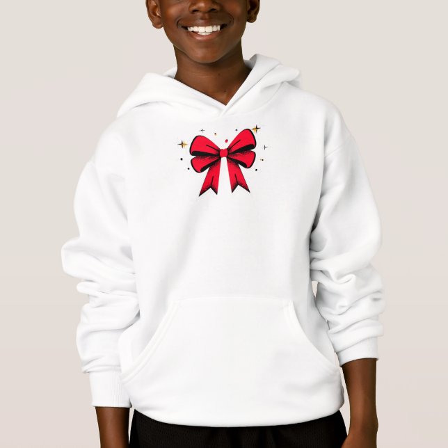 Weißer Weihnachtspulli Hoodie (Vorderseite)