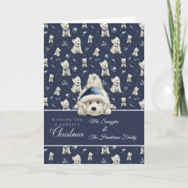 Weißer Westie Weihnachten Karte