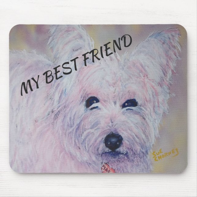 WEISSER WESTLICHER HIGHLAND TERRIER MOUSEPAD (Vorne)