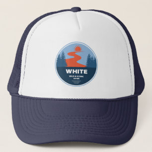 Weißer Wildfluss und Landschaftlicher Fluss Oregon Truckerkappe