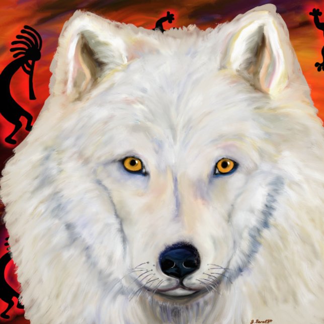 Weißer Wolf Geschenkpapier (Von Creator hochgeladen)