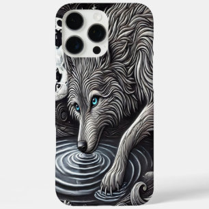 Weißer Wolf im Mondlicht iPhone 16 Pro Max Hülle