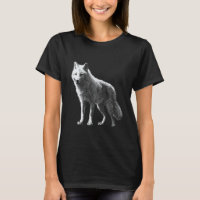 Weißer Wolf in Pixels Animal Art Motif Wolf