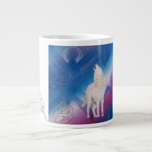 weißer Wolf Jumbo-Tasse