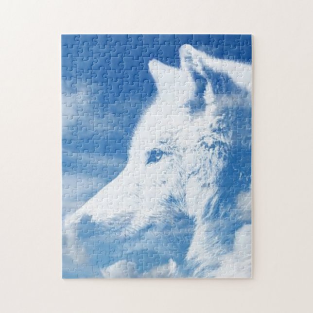 Weißer Wolf Puzzle (Vertikal)