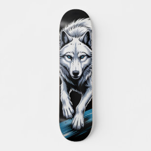 Weißer Wolf Skateboard
