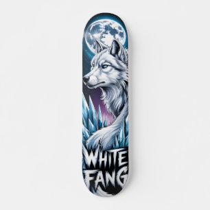 Weißer Wolf Skateboard