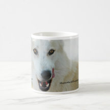 Weißer Wolf-Tasse