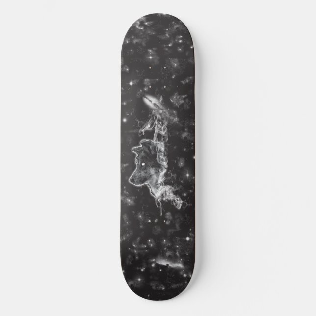 Weißer Wolf und das Dunkelheits-Skateboard Skateboard (Vorderseite)