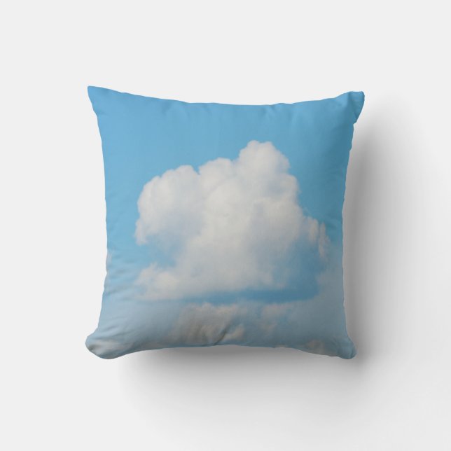Weißer Wolkenhimmel Kissen (Vorderseite)