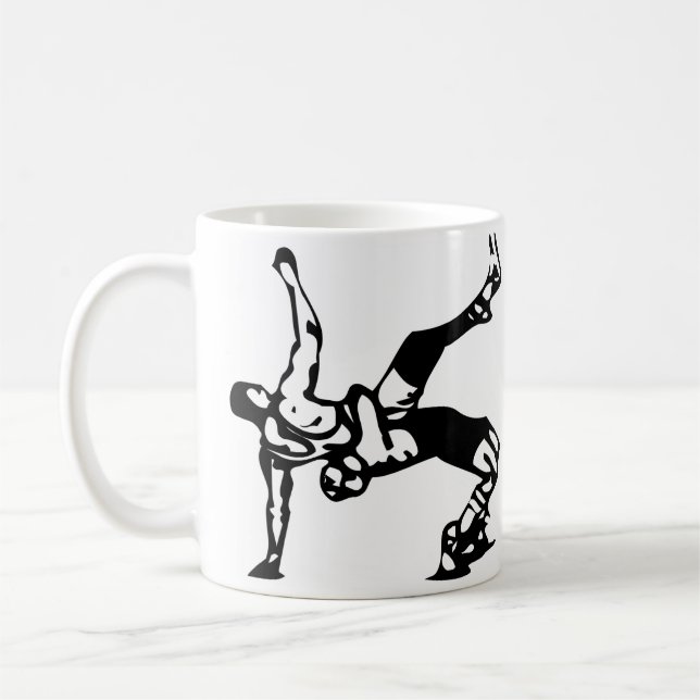 Weißer Wrestling Kaffeetasse (Links)