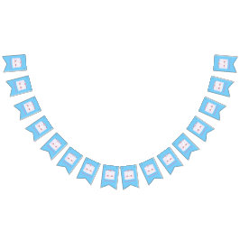 Weißer Zuckerguss Sprinkle Geburtstagstorte Wimpelkette