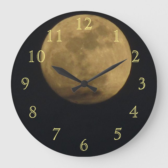 Weißer Zwerg-Planet Große Wanduhr (Vorderseite)