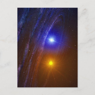 Weißer Zwerg und Nova-Stern Postkarte