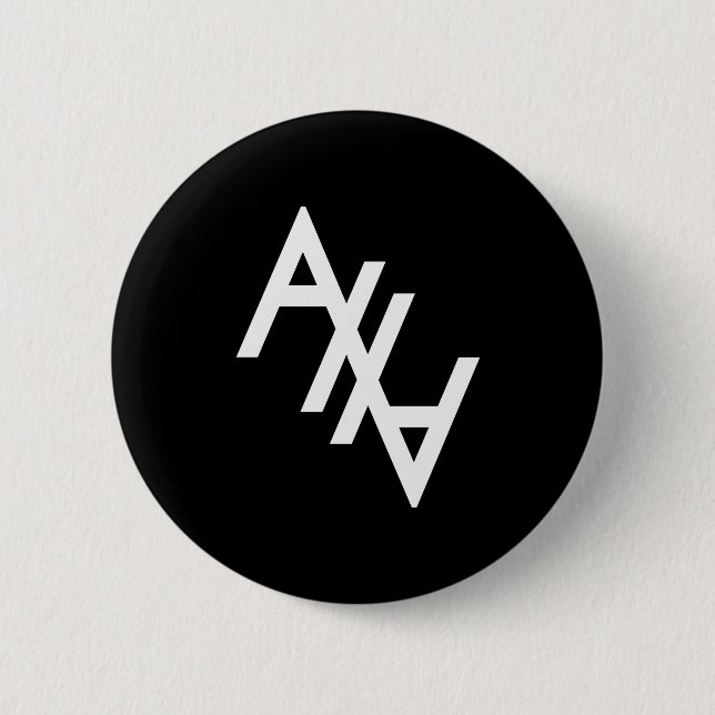 Weißes AHA Button (Vorderseite)