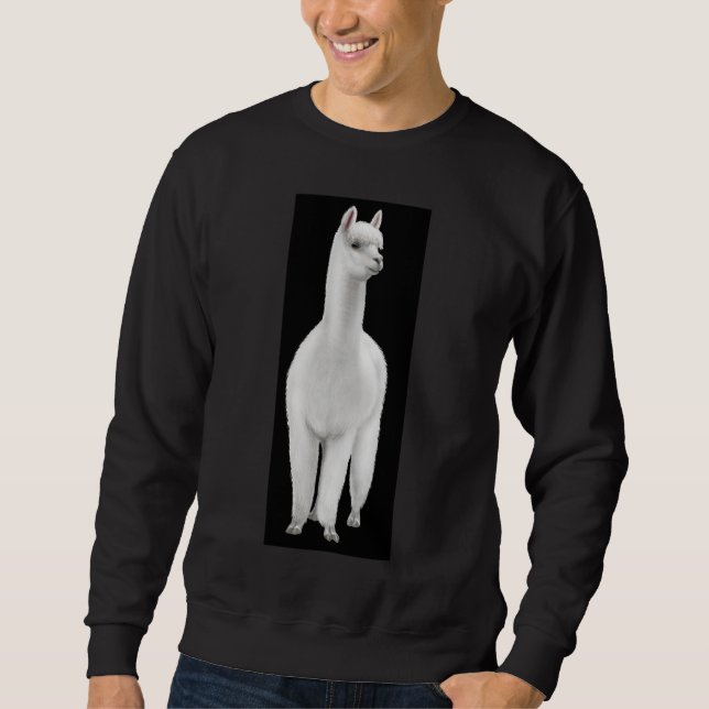 Weißes Alpaka-Sweatshirt Sweatshirt (Vorderseite)