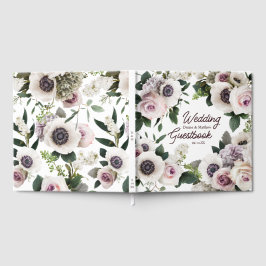 Weißes Anemon Gästebuch